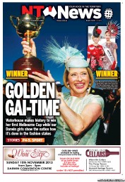 NT News (Australia) Newspaper Front Page for 6 November 2013