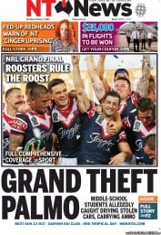 NT News (Australia) Newspaper Front Page for 7 October 2013