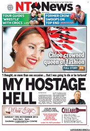 NT News (Australia) Newspaper Front Page for 8 November 2013