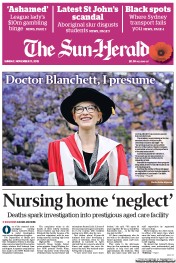 Sun Herald (Australia) Newspaper Front Page for 11 November 2012