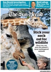 Sun Herald (Australia) Newspaper Front Page for 17 November 2013