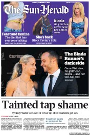 Sun Herald (Australia) Newspaper Front Page for 17 February 2013