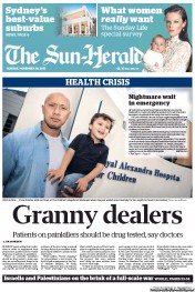 Sun Herald (Australia) Newspaper Front Page for 18 November 2012