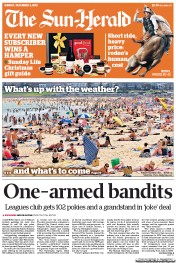 Sun Herald (Australia) Newspaper Front Page for 2 December 2012