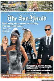 Sun Herald (Australia) Newspaper Front Page for 3 November 2013