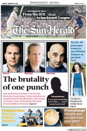 Sun Herald (Australia) Newspaper Front Page for 5 January 2014
