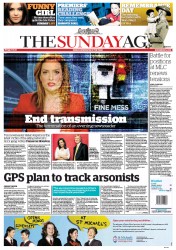 Sunday Age (Australia) Newspaper Front Page for 11 November 2012