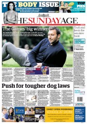 Sunday Age (Australia) Newspaper Front Page for 12 August 2012