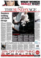 Sunday Age (Australia) Newspaper Front Page for 18 November 2012
