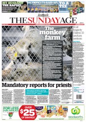 Sunday Age (Australia) Newspaper Front Page for 25 November 2012