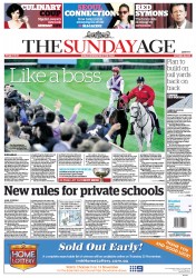 Sunday Age (Australia) Newspaper Front Page for 28 October 2012