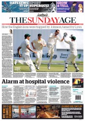 Sunday Age (Australia) Newspaper Front Page for 29 December 2013