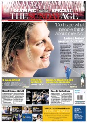 Sunday Age (Australia) Newspaper Front Page for 29 July 2012