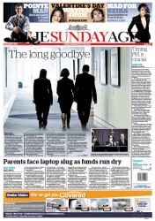 Sunday Age (Australia) Newspaper Front Page for 3 February 2013