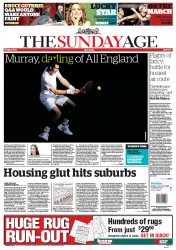 Sunday Age (Australia) Newspaper Front Page for 8 July 2012