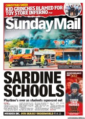 Sunday Mail (Australia) Newspaper Front Page for 11 November 2012