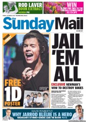 Sunday Mail (Australia) Newspaper Front Page for 20 October 2013