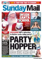 Sunday Mail (Australia) Newspaper Front Page for 25 November 2012