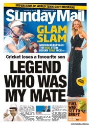 Sunday Mail (Australia) Newspaper Front Page for 30 December 2012