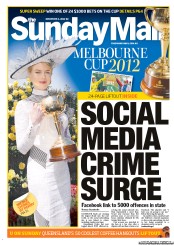 Sunday Mail (Australia) Newspaper Front Page for 4 November 2012