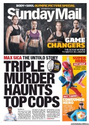 Sunday Mail (Australia) Newspaper Front Page for 8 July 2012