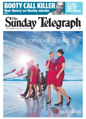 Sunday Telegraph (Australia) Newspaper Front Page for 22 September 2013