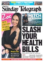 Sunday Telegraph (Australia) Newspaper Front Page for 24 February 2013