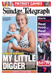 Sunday Telegraph (Australia) Newspaper Front Page for 27 January 2013