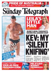 Sunday Telegraph (Australia) Newspaper Front Page for 28 October 2012