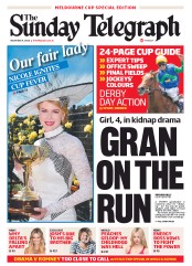 Sunday Telegraph (Australia) Newspaper Front Page for 4 November 2012