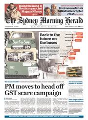 Sydney Morning Herald (Australia) Newspaper Front Page for 10 November 2015
