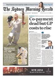Sydney Morning Herald (Australia) Newspaper Front Page for 10 December 2014