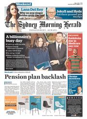 Sydney Morning Herald (Australia) Newspaper Front Page for 10 May 2014