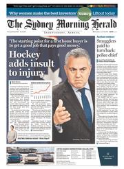 Sydney Morning Herald (Australia) Newspaper Front Page for 10 June 2015