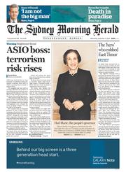 Sydney Morning Herald (Australia) Newspaper Front Page for 10 September 2014
