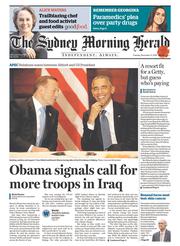 Sydney Morning Herald (Australia) Newspaper Front Page for 11 November 2014