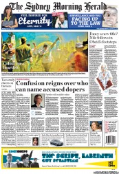 Sydney Morning Herald (Australia) Newspaper Front Page for 11 February 2013