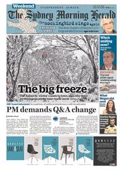 Sydney Morning Herald (Australia) Newspaper Front Page for 11 July 2015