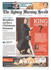 Sydney Morning Herald (Australia) Newspaper Front Page for 12 November 2015