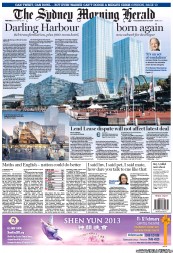 Sydney Morning Herald (Australia) Newspaper Front Page for 12 December 2012