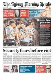 Sydney Morning Herald (Australia) Newspaper Front Page for 12 May 2014