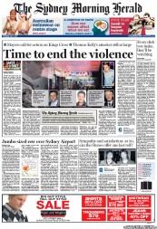 Sydney Morning Herald (Australia) Newspaper Front Page for 12 July 2012