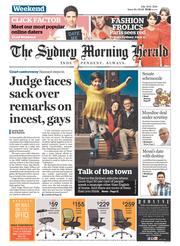 Sydney Morning Herald (Australia) Newspaper Front Page for 12 July 2014