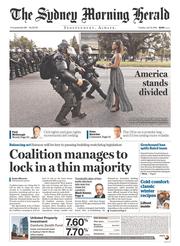 Sydney Morning Herald (Australia) Newspaper Front Page for 12 July 2016