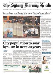 Sydney Morning Herald (Australia) Newspaper Front Page for 12 September 2016