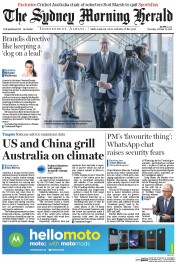 Sydney Morning Herald (Australia) Newspaper Front Page for 13 October 2016