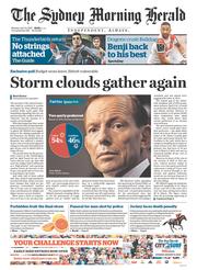 Sydney Morning Herald (Australia) Newspaper Front Page for 13 April 2015