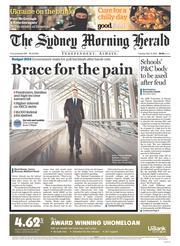 Sydney Morning Herald (Australia) Newspaper Front Page for 13 May 2014