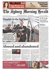 Sydney Morning Herald (Australia) Newspaper Front Page for 13 June 2014