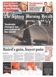 Sydney Morning Herald (Australia) Newspaper Front Page for 13 June 2015
